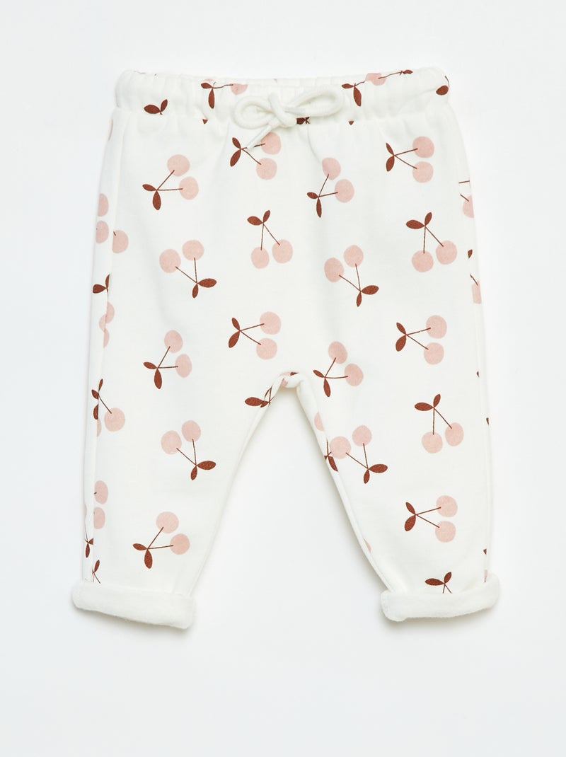 Pantalón sarouel estampado Blanco - Kiabi