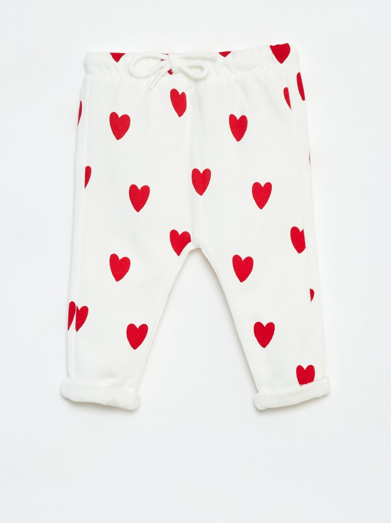 Pantalón sarouel estampado Blanco - Kiabi