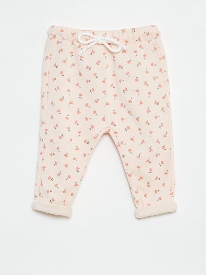 Pantalón sarouel estampado Rosa - Kiabi