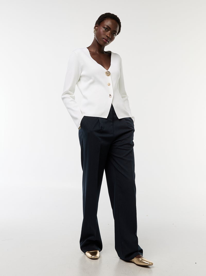 Pantalón sastre ancho Azul - Kiabi