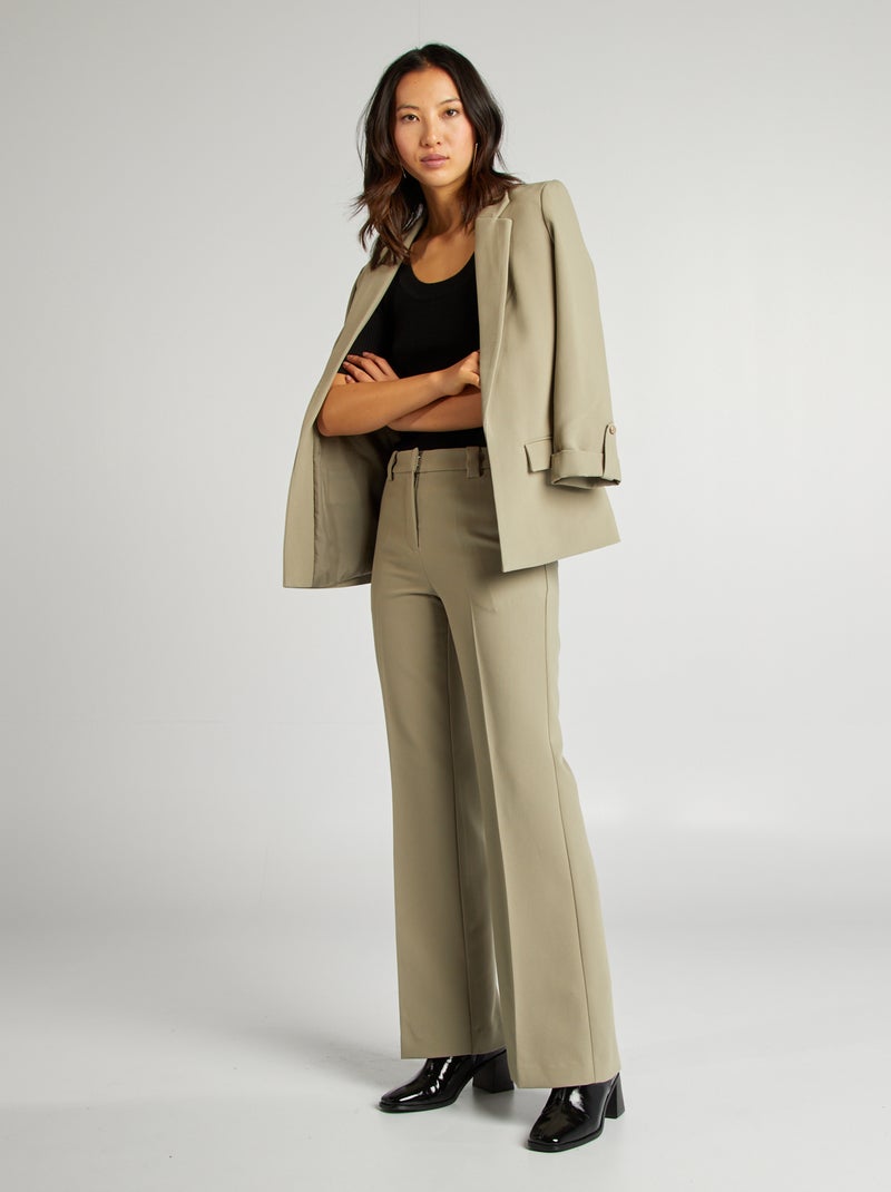 Pantalón sastre ancho VERDE - Kiabi