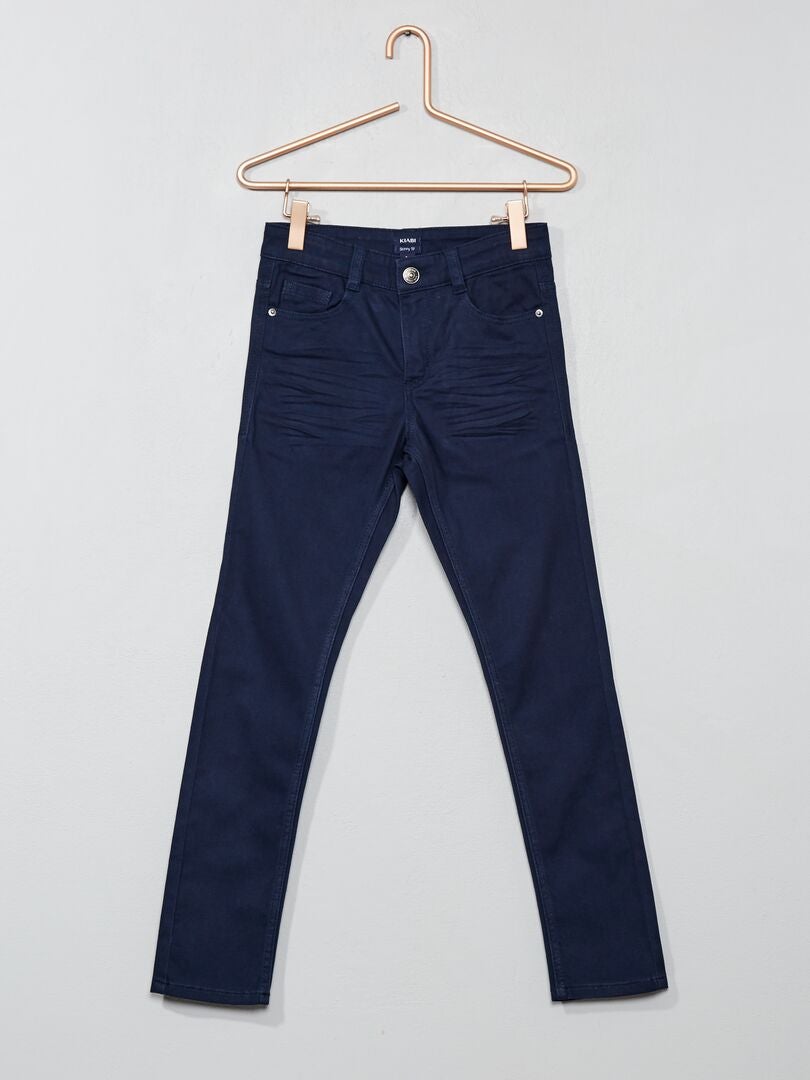 Pantalón skinny con cinco bolsillos azul - Kiabi
