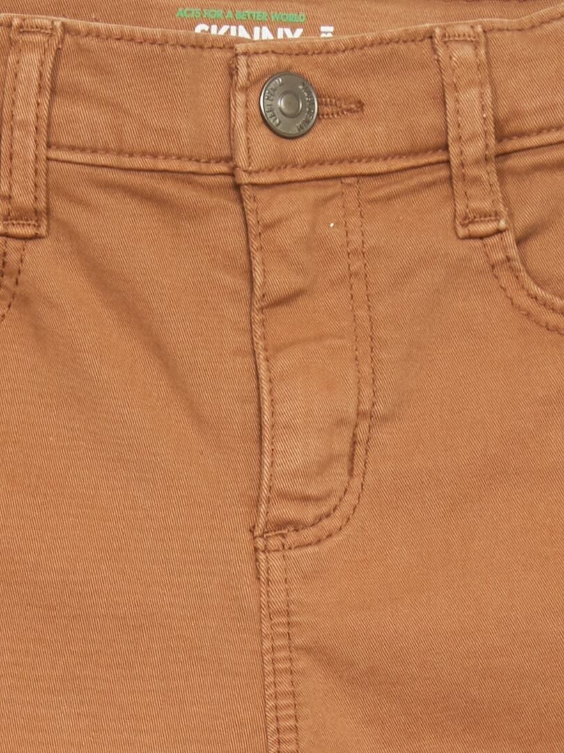 Pantalón skinny con cinco bolsillos Bege - Kiabi