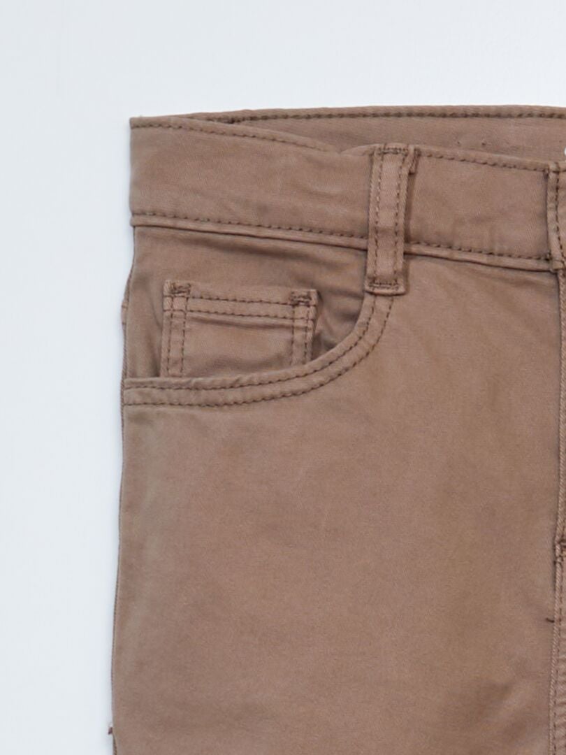 Pantalón skinny con cinco bolsillos Beige - Kiabi