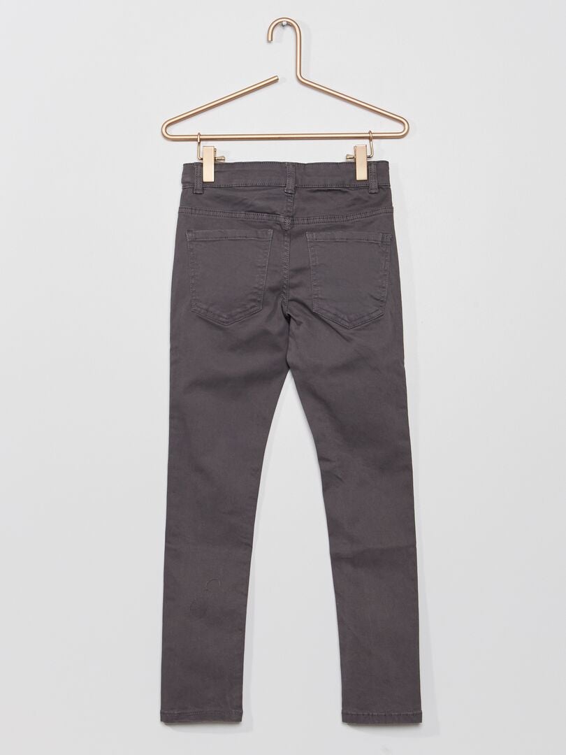 Pantalón skinny con cinco bolsillos Gris - Kiabi