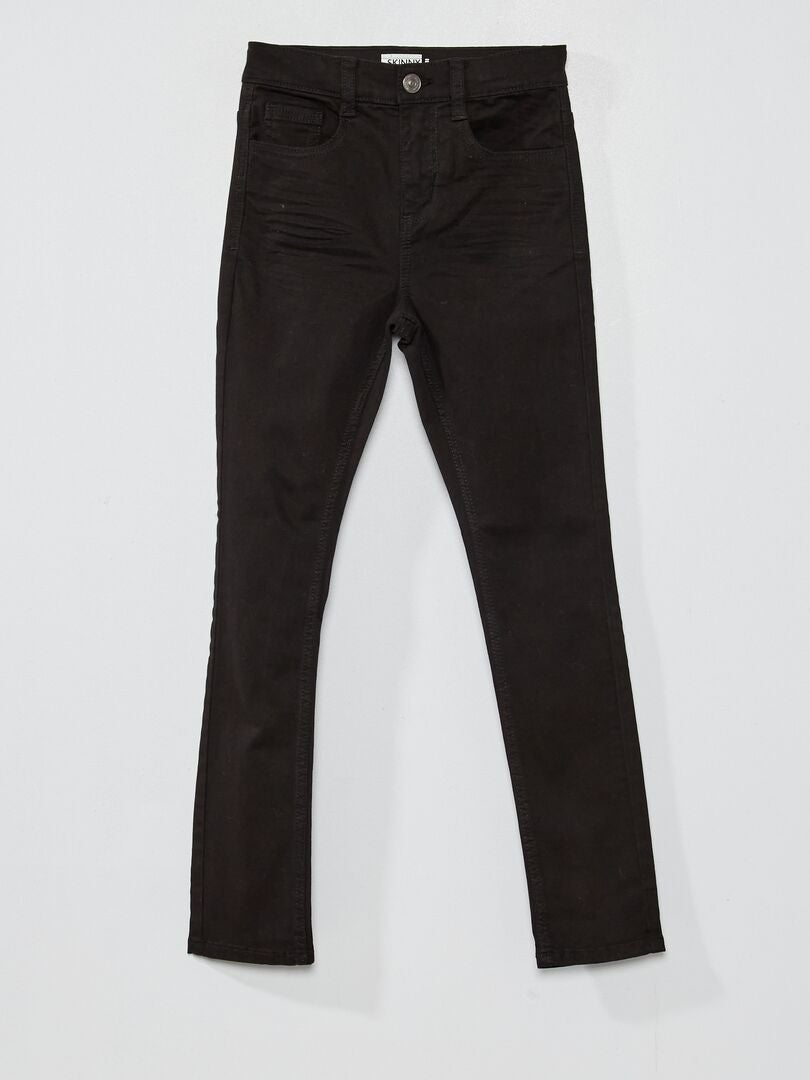Pantalón skinny con cinco bolsillos negro - Kiabi