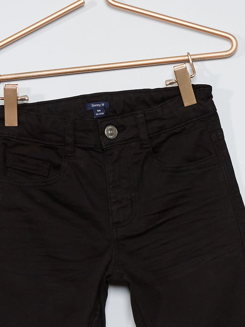 Pantalón skinny con cinco bolsillos negro - Kiabi