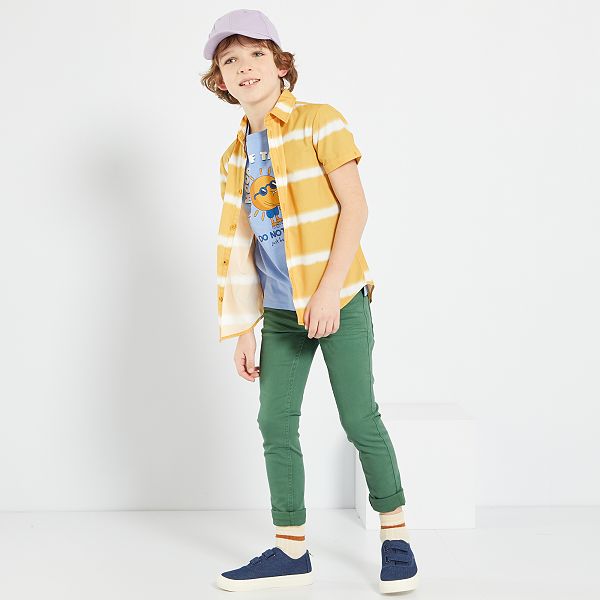 Pantalón skinny con cinco bolsillos Niño 3-12 años - VERDE - Kiabi - 8,00€