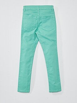 Pantalón slim fit de pana - verde oscuro - Kiabi - 9.00€