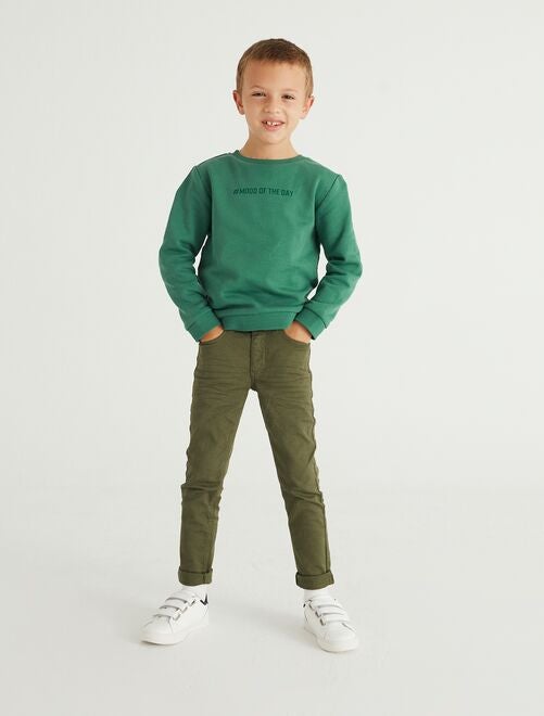 Pantalón skinny con cinco bolsillos                                                                                                                                                                                                                                                                 verde oscuro 
