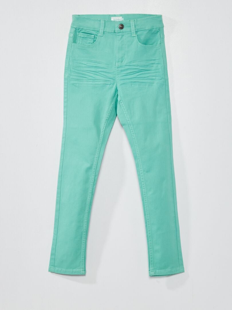 Pantalón skinny con cinco bolsillos Verde - Kiabi
