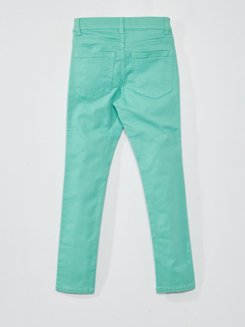 Pantalón skinny con cinco bolsillos Verde - Kiabi