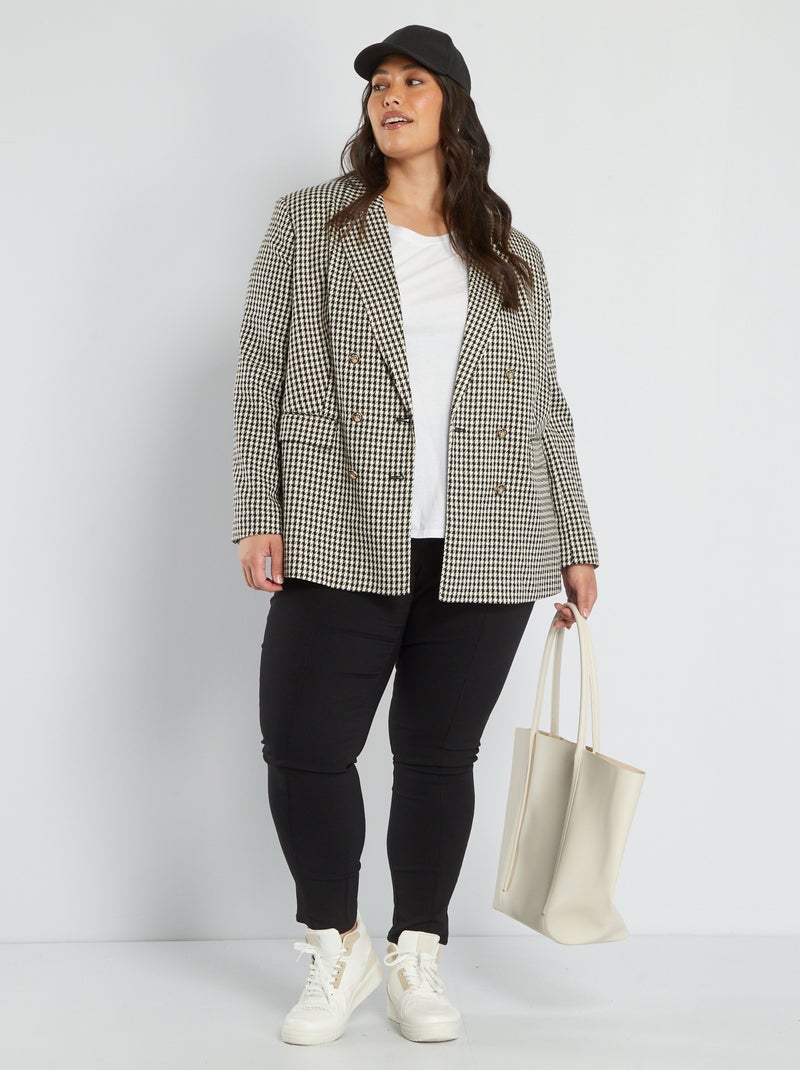 Pantalón skinny con cintura elástica Negro - Kiabi