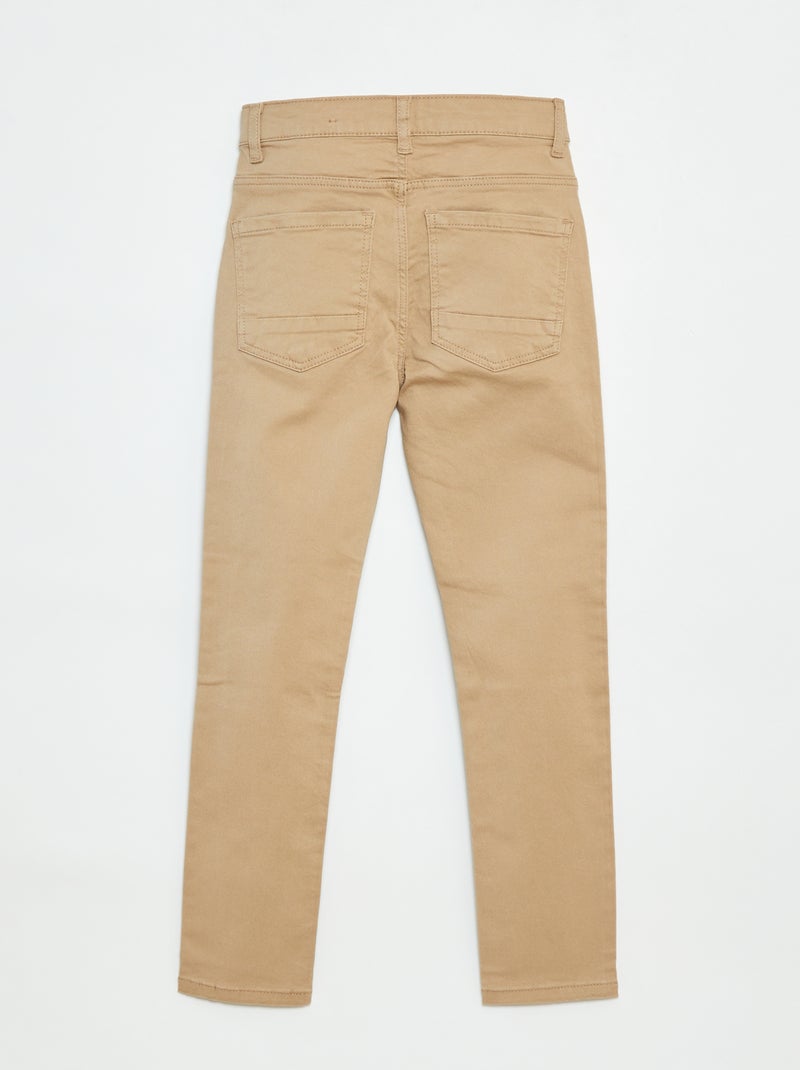 Pantalón skinny corte muy ajustado 5 bolsillos Beige - Kiabi