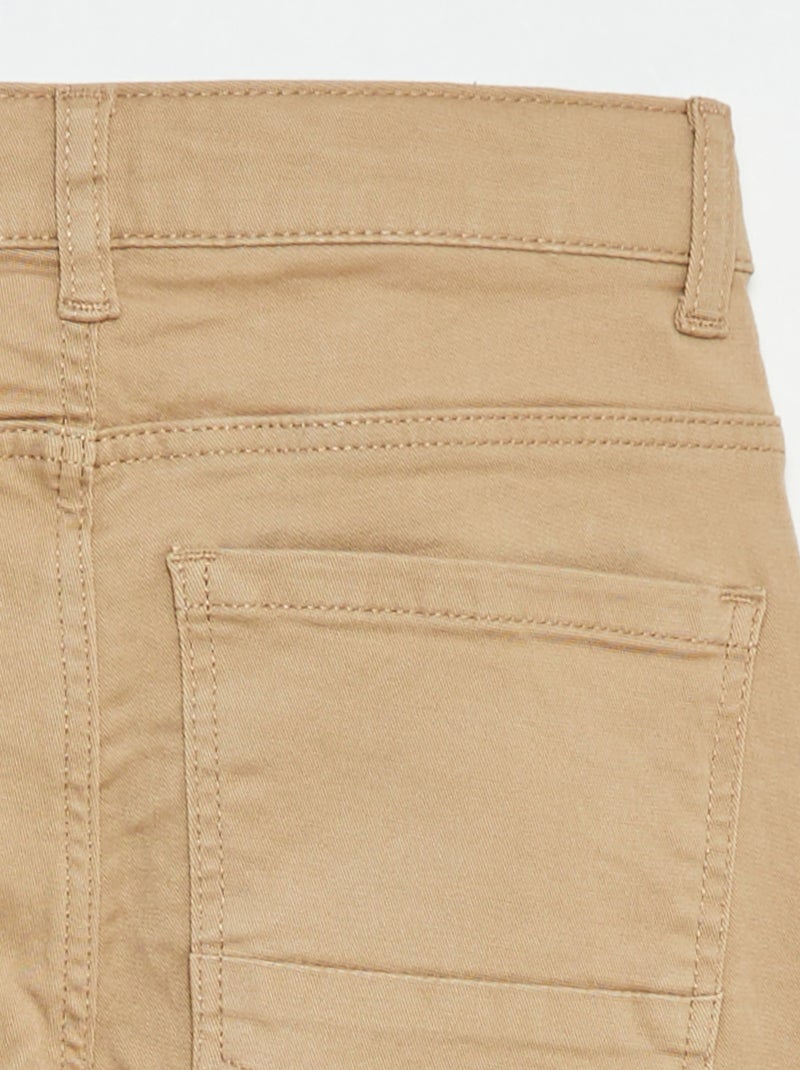 Pantalón skinny corte muy ajustado 5 bolsillos Beige - Kiabi