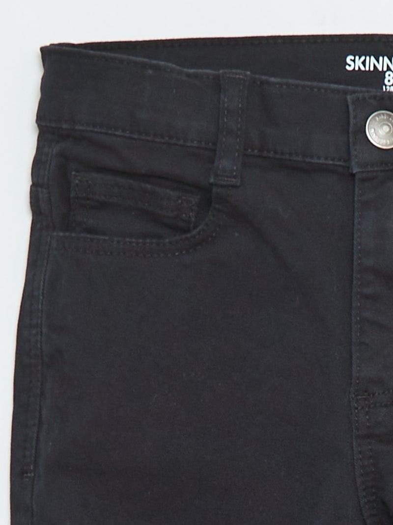 Pantalón skinny corte muy ajustado 5 bolsillos negro - Kiabi