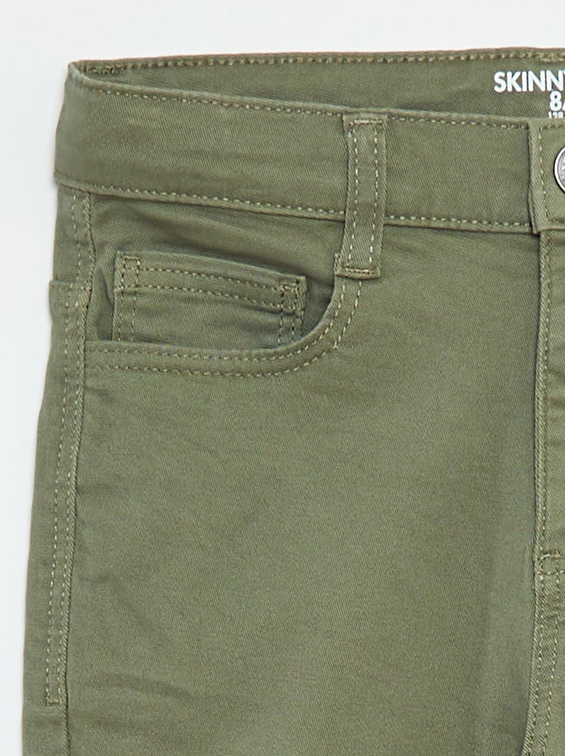 Pantalón skinny corte muy ajustado 5 bolsillos Verde - Kiabi