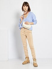 Pantalones de traje y pitillo Mujer | beige | Kiabi