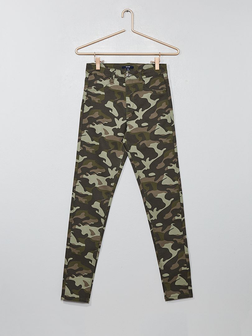 Pantalón skinny de alto - militar - Kiabi - 9.00€