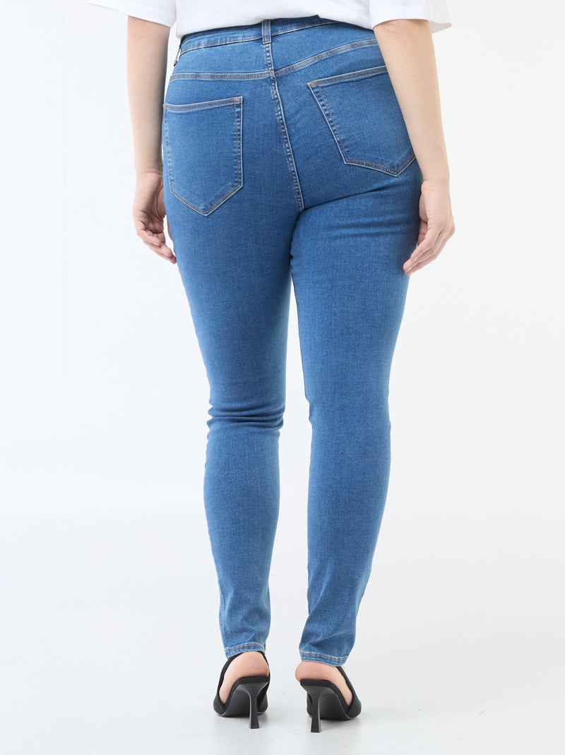 Pantalón skinny de talle muy alto - L28 Azul - Kiabi