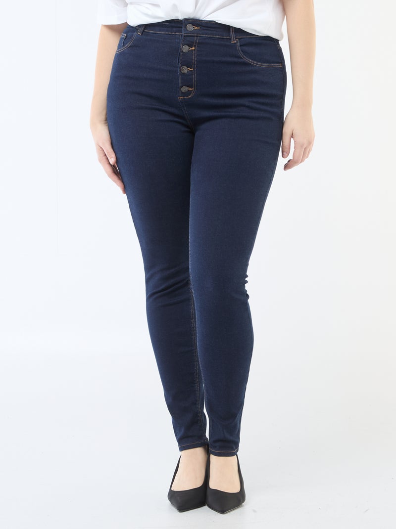 Pantalón skinny de talle muy alto - L28 Azul - Kiabi