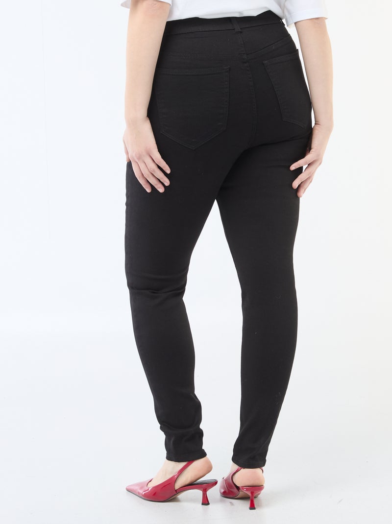Pantalón skinny de talle muy alto - L28 Negro - Kiabi