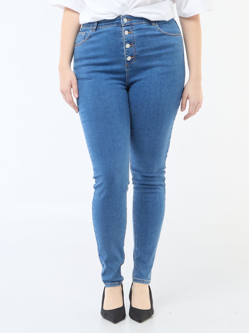 Pantalón skinny de talle muy alto - L32 Azul - Kiabi