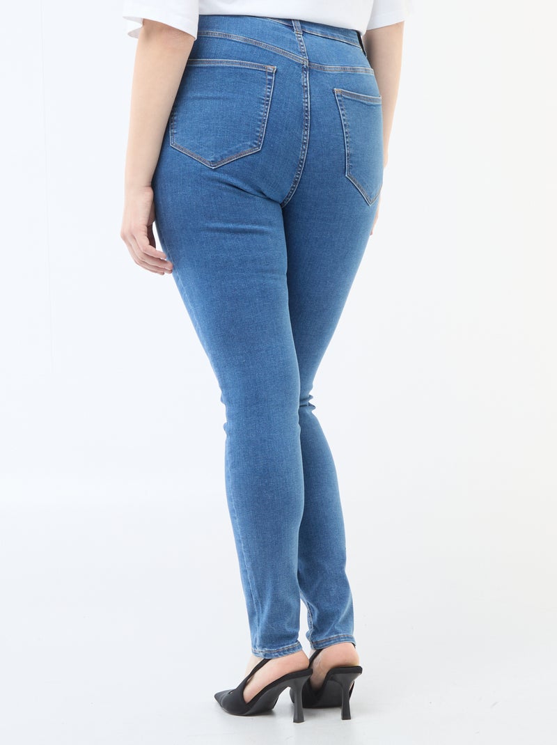 Pantalón skinny de talle muy alto - L32 Azul - Kiabi