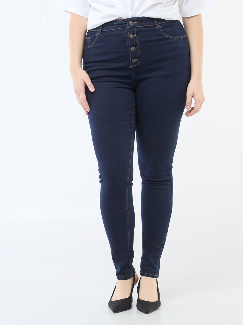 Pantalón skinny de talle muy alto - L32 Azul - Kiabi