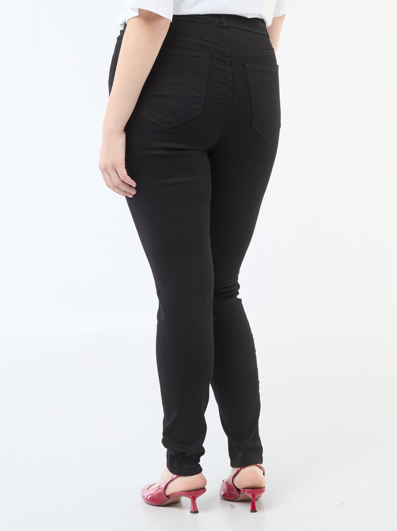 Pantalón skinny de talle muy alto - L32 Negro - Kiabi