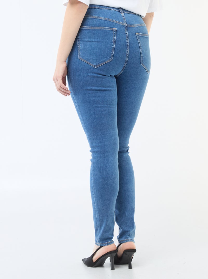 Pantalón skinny de talle muy alto - L34 Azul - Kiabi