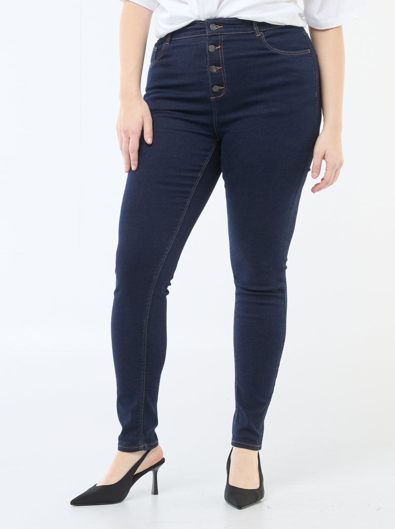 Pantalón skinny de talle muy alto - L34 Azul - Kiabi