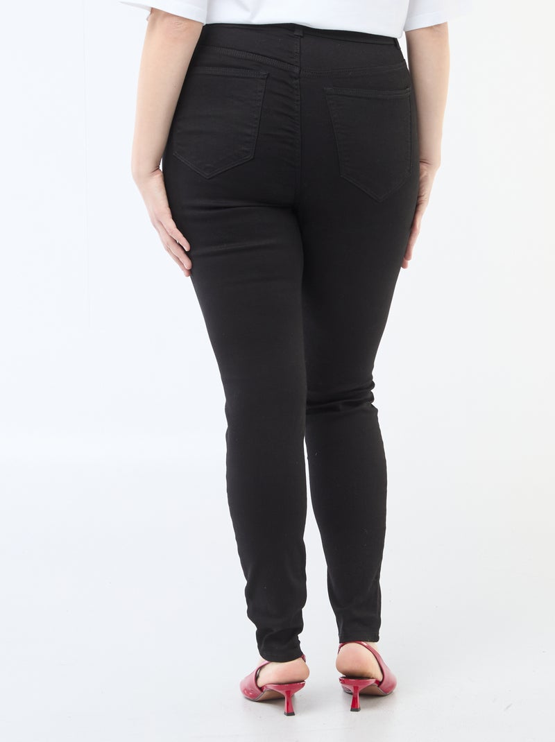 Pantalón skinny de talle muy alto - L34 Negro - Kiabi