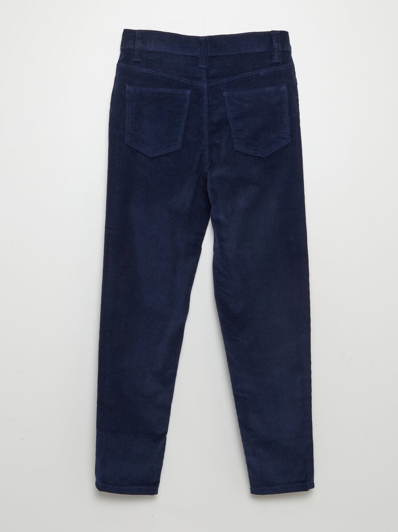 Pantalón skinny de terciopelo AZUL - Kiabi