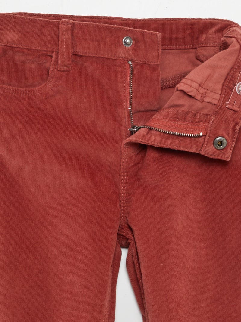 Pantalón skinny de terciopelo ROJO - Kiabi