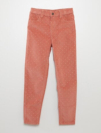 Pantalón skinny de terciopelo