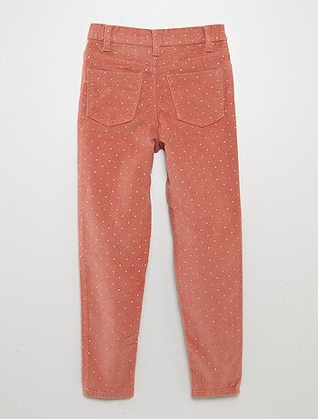 Pantalón skinny de terciopelo