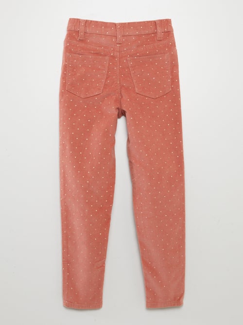 Pantalón skinny de terciopelo - Kiabi