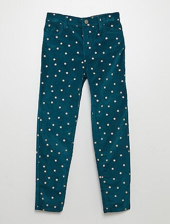 Pantalón skinny de terciopelo