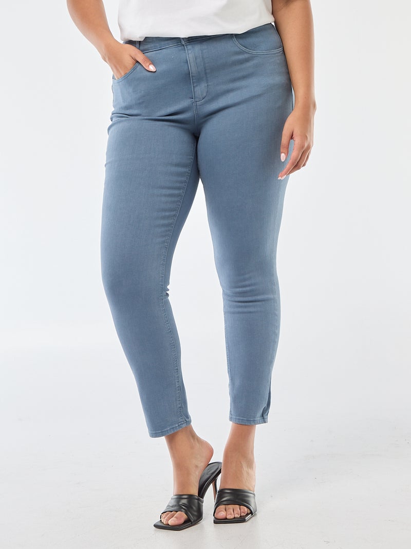 Pantalón skinny de tiro alto Azul - Kiabi