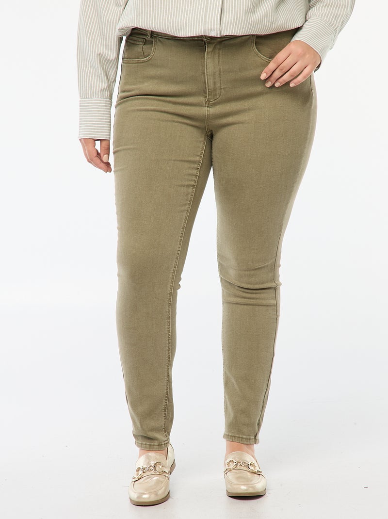 Pantalón skinny de tiro alto Verde - Kiabi