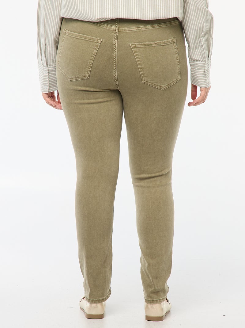 Pantalón skinny de tiro alto Verde - Kiabi