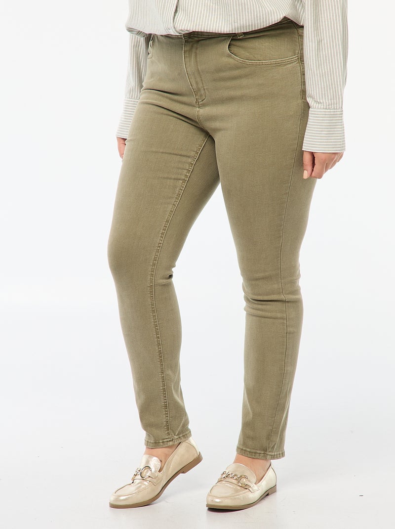 Pantalón skinny de tiro alto Verde - Kiabi