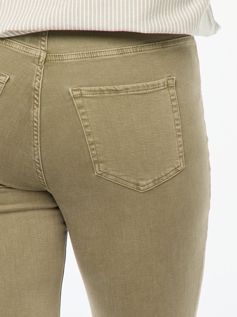Pantalón skinny de tiro alto Verde - Kiabi