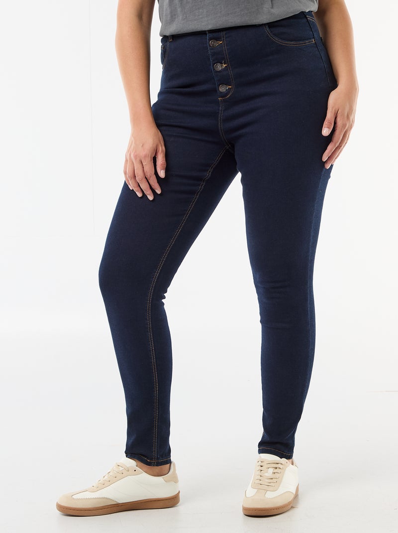 Pantalón skinny de tiro muy alto - L30 Azul - Kiabi