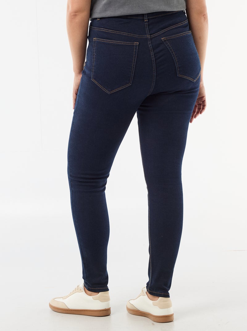 Pantalón skinny de tiro muy alto - L30 Azul - Kiabi