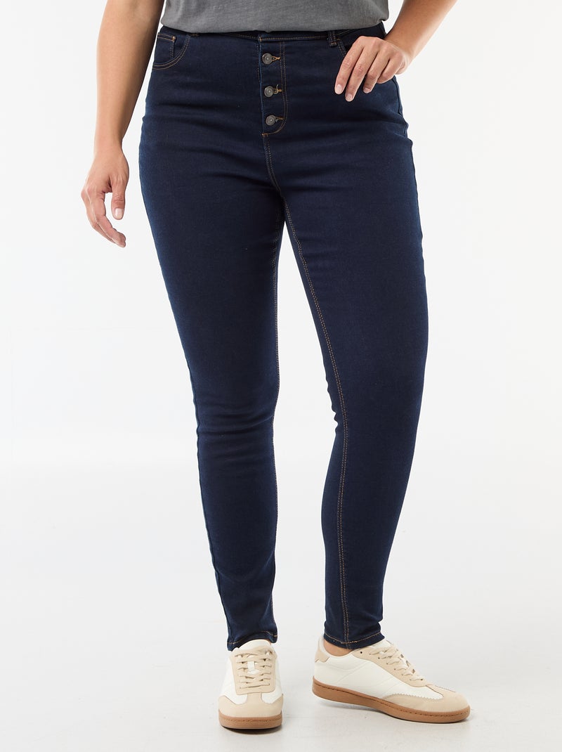Pantalón skinny de tiro muy alto - L30 Azul - Kiabi