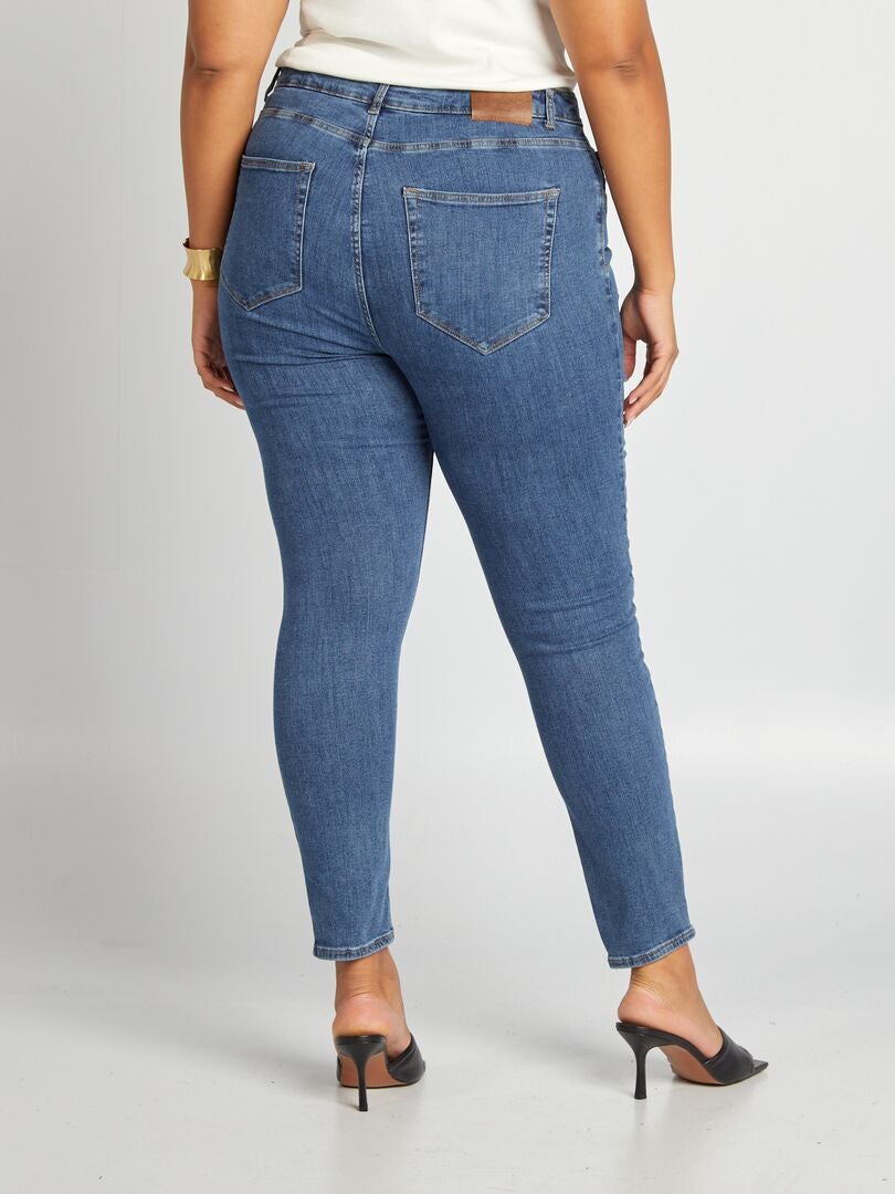 Pantalón skinny elástico - 5 bolsillos AZUL - Kiabi