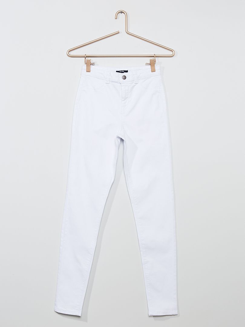 Pantalón skinny elástico Blanco - Kiabi
