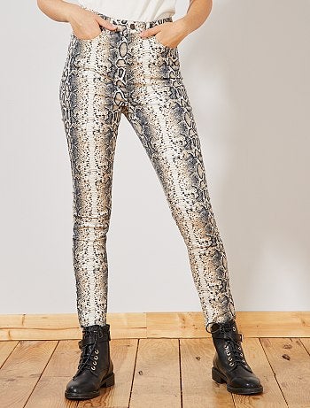 Pantalón skinny elástico estampado - Kiabi